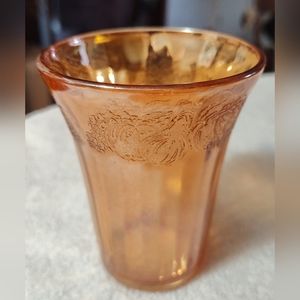 Vintage Carnival Glass Tumbler (Federal Glass Fruits Pattern)